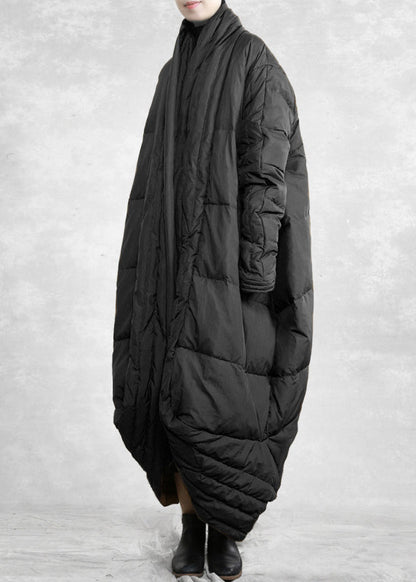 Italian Black Oversized Duck Down Down Jacket Winter
