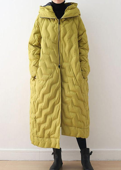 Yellow Coat Hooded Parka Overcoat-limited Stock