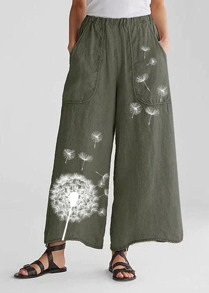 Cotton Linen Loose Wide Leg Pants