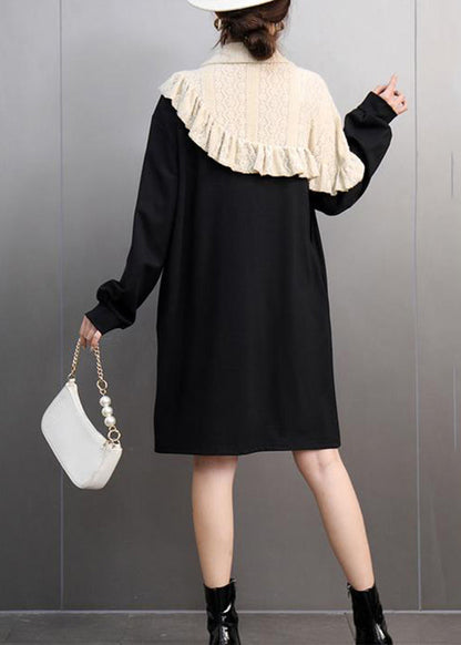 Colorblock Ruffled Patchwork Long Dress Spring