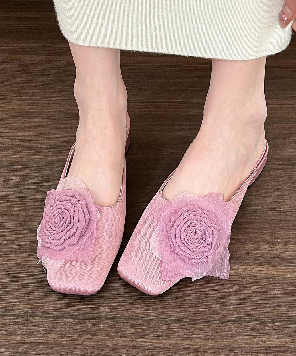 Light Purple Splicing Slide Sandals