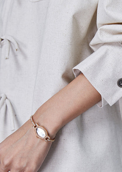 Beige Oversized Chinese Button Cotton Shirt Top Spring