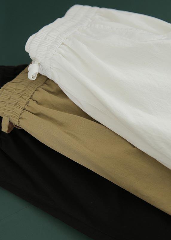 Organic Khaki High Waist Cargo Pants Trousers Summer