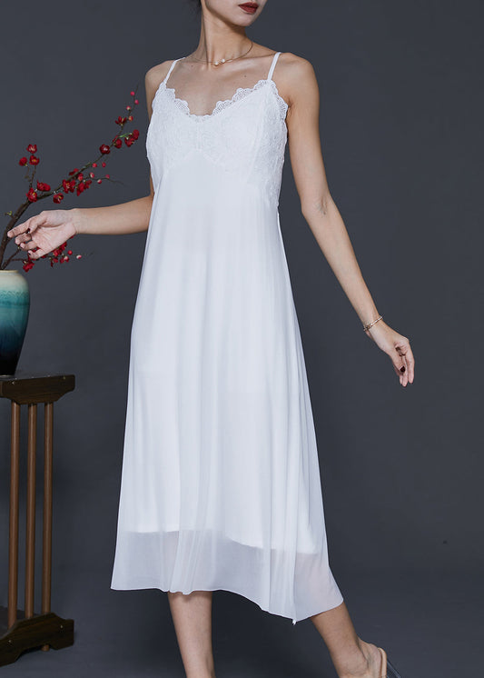 Diy White Bustier Top Chiffon Spaghetti Strap Dress Summer
