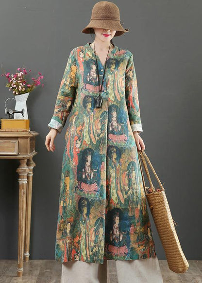 V Neck Spring Clothes Tutorials Character Print Maxi Dresses