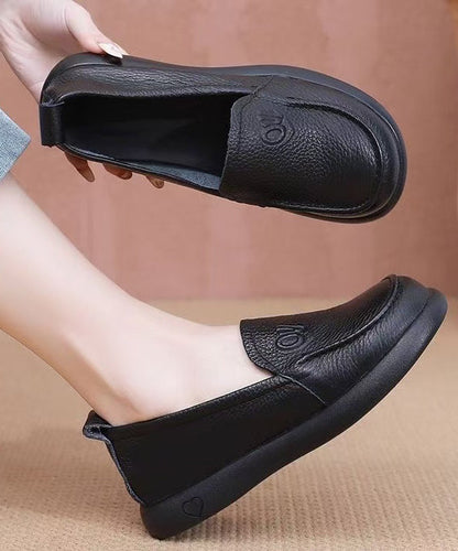 Comfy Loafers for Black Cowhide Leather