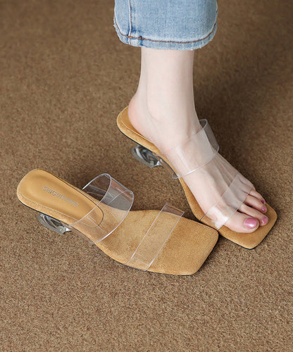 Purple Peep Toe Thong Sandals
