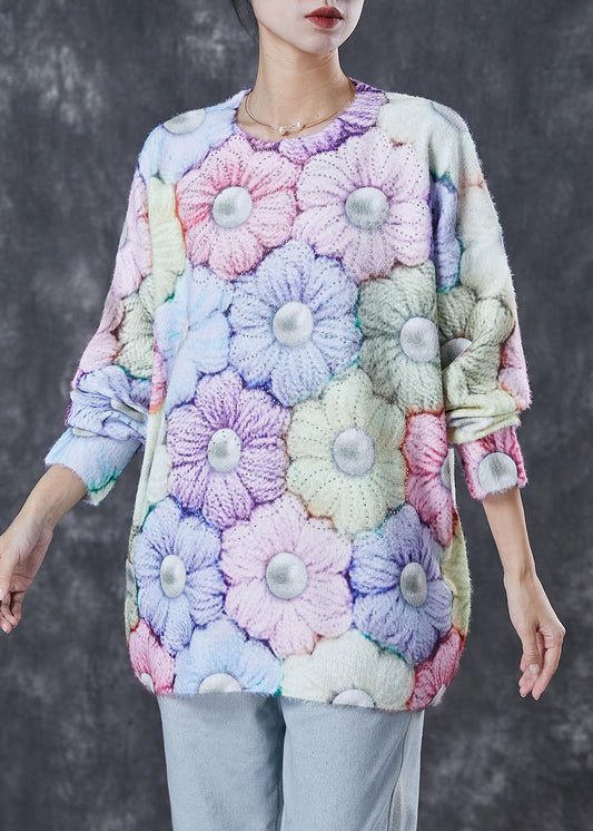 Modern Multicolour Thick Knit Sweater Tops Winter