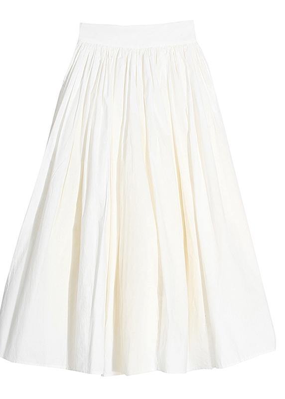 Italian White Zippered Patchwork Tulle Summer Skirt