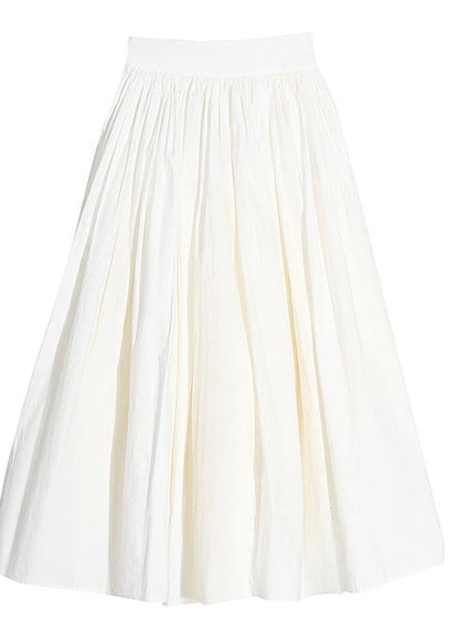 Italian White Zippered Patchwork Tulle Summer Skirt