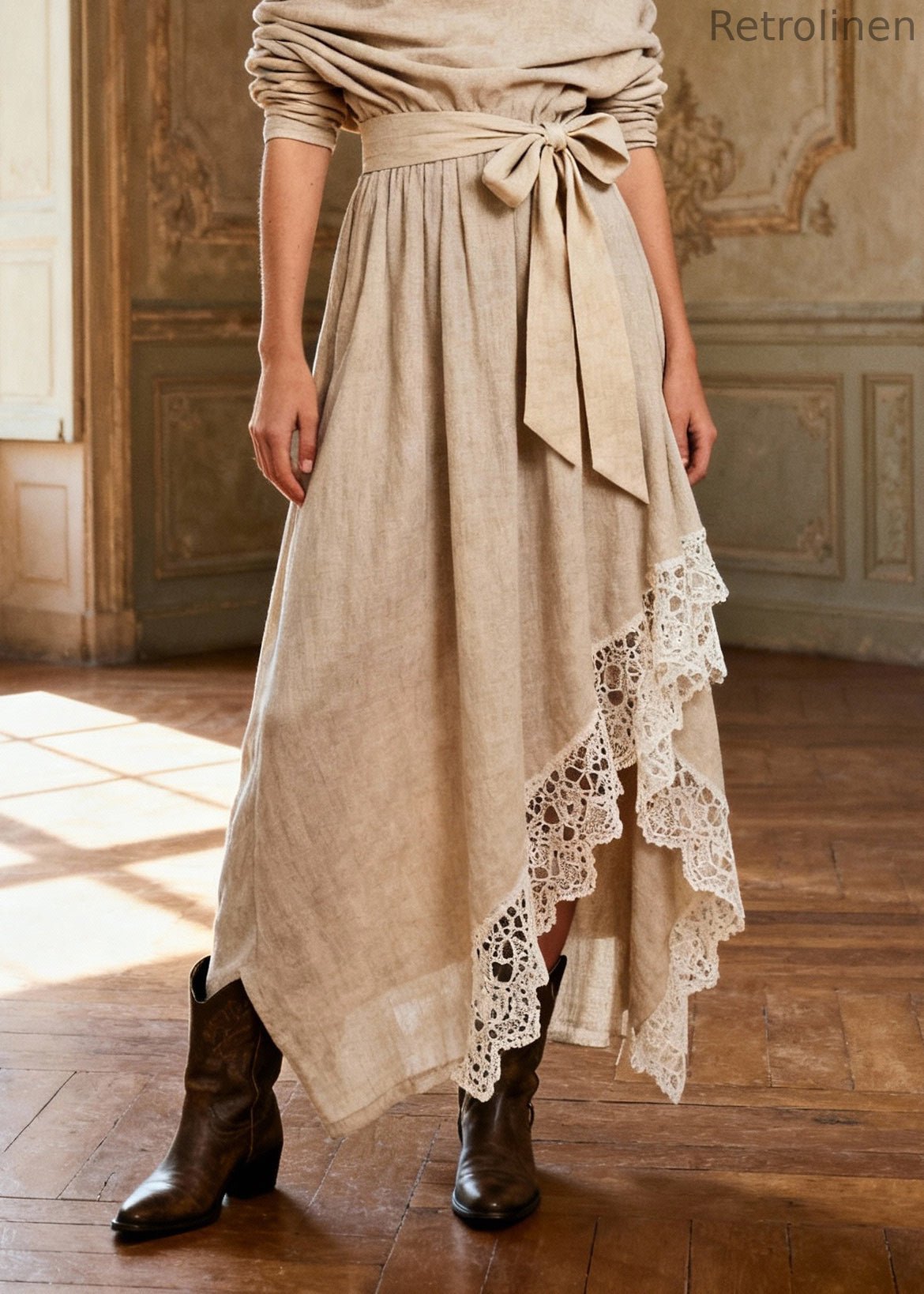 Khaki Asymmetrical One Shoulder Maxi Dresses Spring