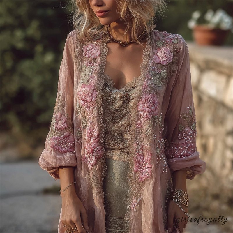 A Vintage Style Cardigan with Delicate Timeless Details
